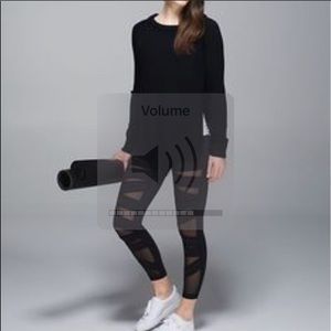 Lululemon high times mesh leggings Size 6 Black